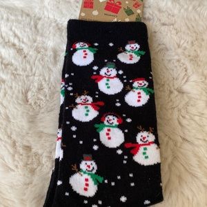 Winter Snowman Socks Shoe Size 4-10, Sock Size 9-11